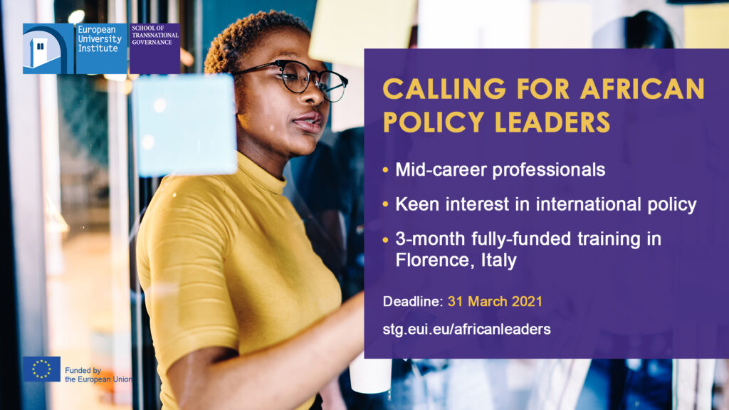 European University Institute's School of Transnational Governance Young Leaders Programme, 2021 (Photo Credit: STGEUI on Twitter)