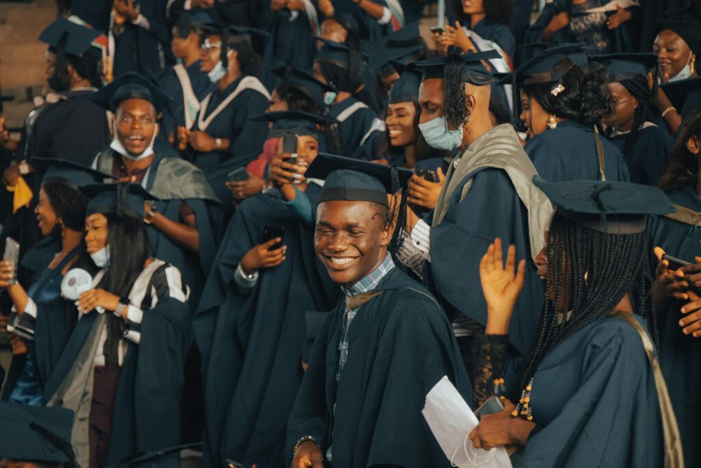 An image of Nigerian students during a graduation ceremony to illustrate the article