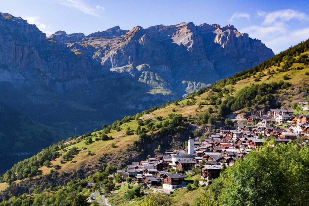 Switzerland is one of the countries that will pay you to move there. This is Albinen, a village in Switzerland.